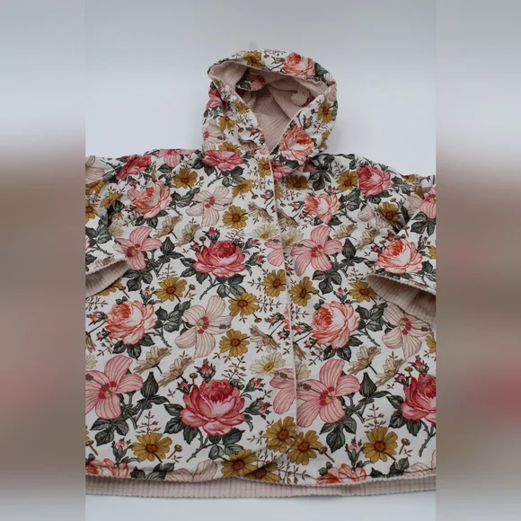 Handmade Toddler Girls Pink Corduroy Hooded Jacket – Size 3 - Picture 6 of 9